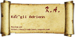 Kégli Adrienn névjegykártya