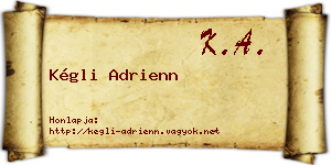 Kégli Adrienn névjegykártya