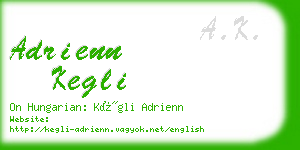 adrienn kegli business card